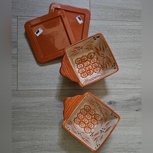 Temp-Tations by Tara Old World Orange Ramekins Bakeware - 2 pc